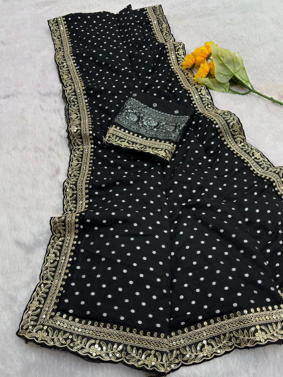 Soothing Spark Georgette Silk Saree