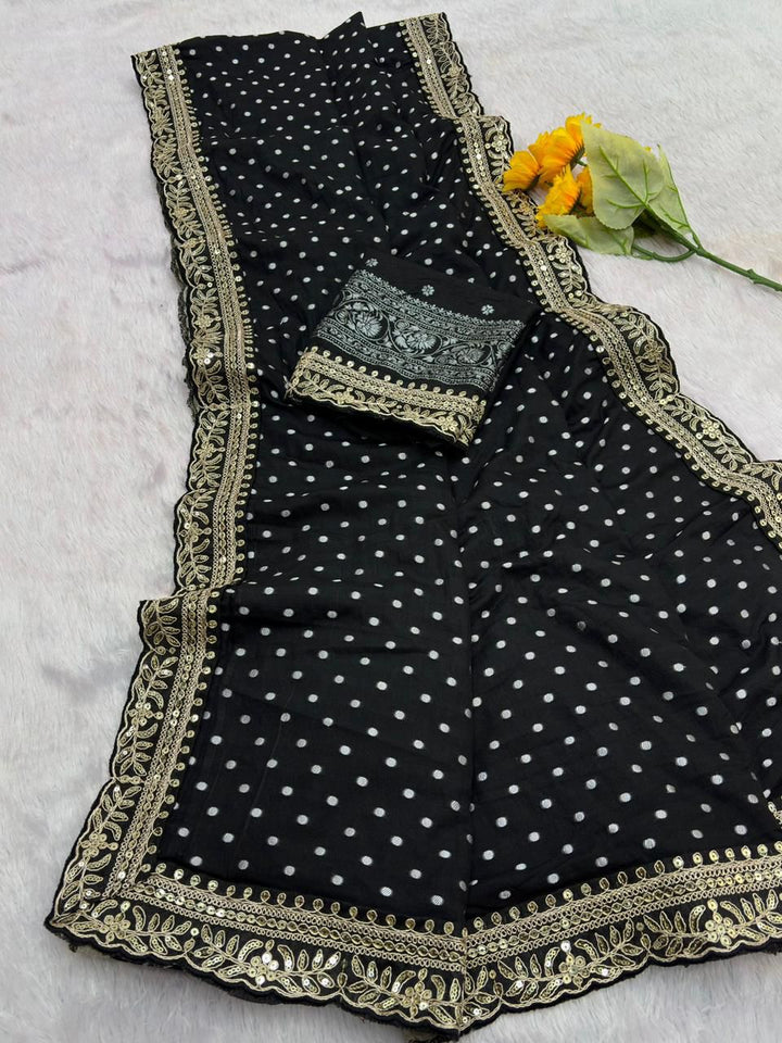 Soothing Spark Georgette Silk Saree