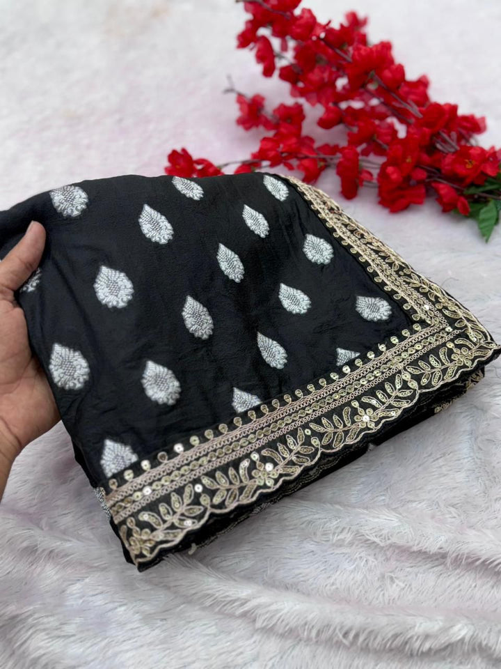 Soothing Spark Georgette Silk Saree