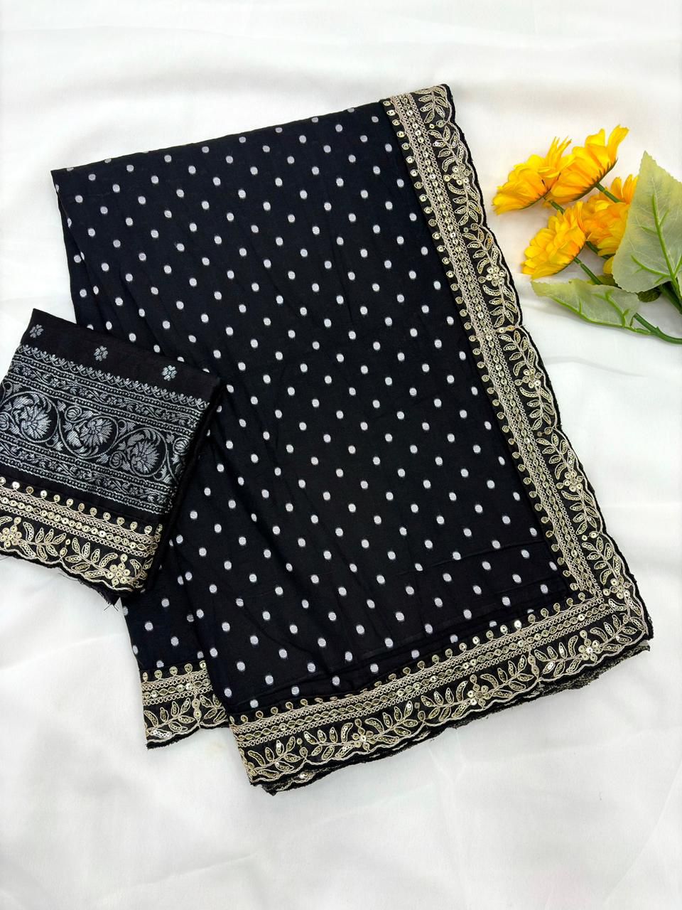 Soothing Spark Georgette Silk Saree