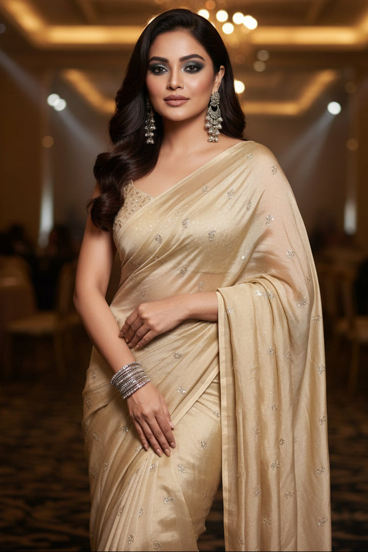 Peacebeam Satin Silk Saree