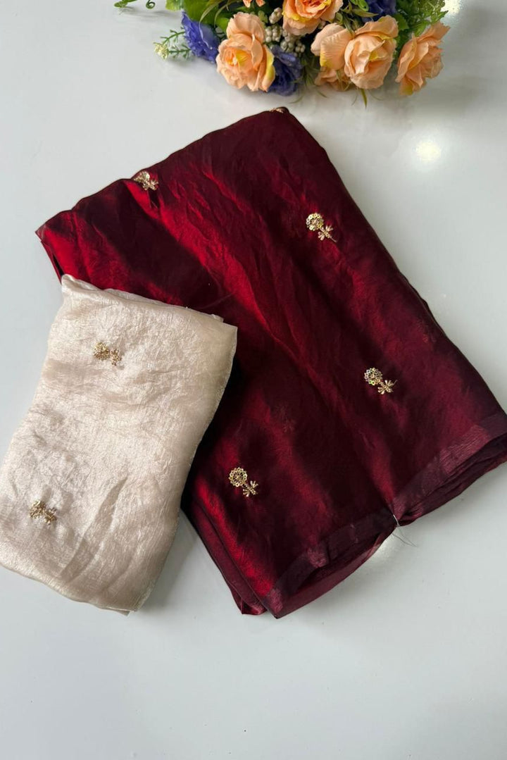 Peacebeam Satin Silk Saree