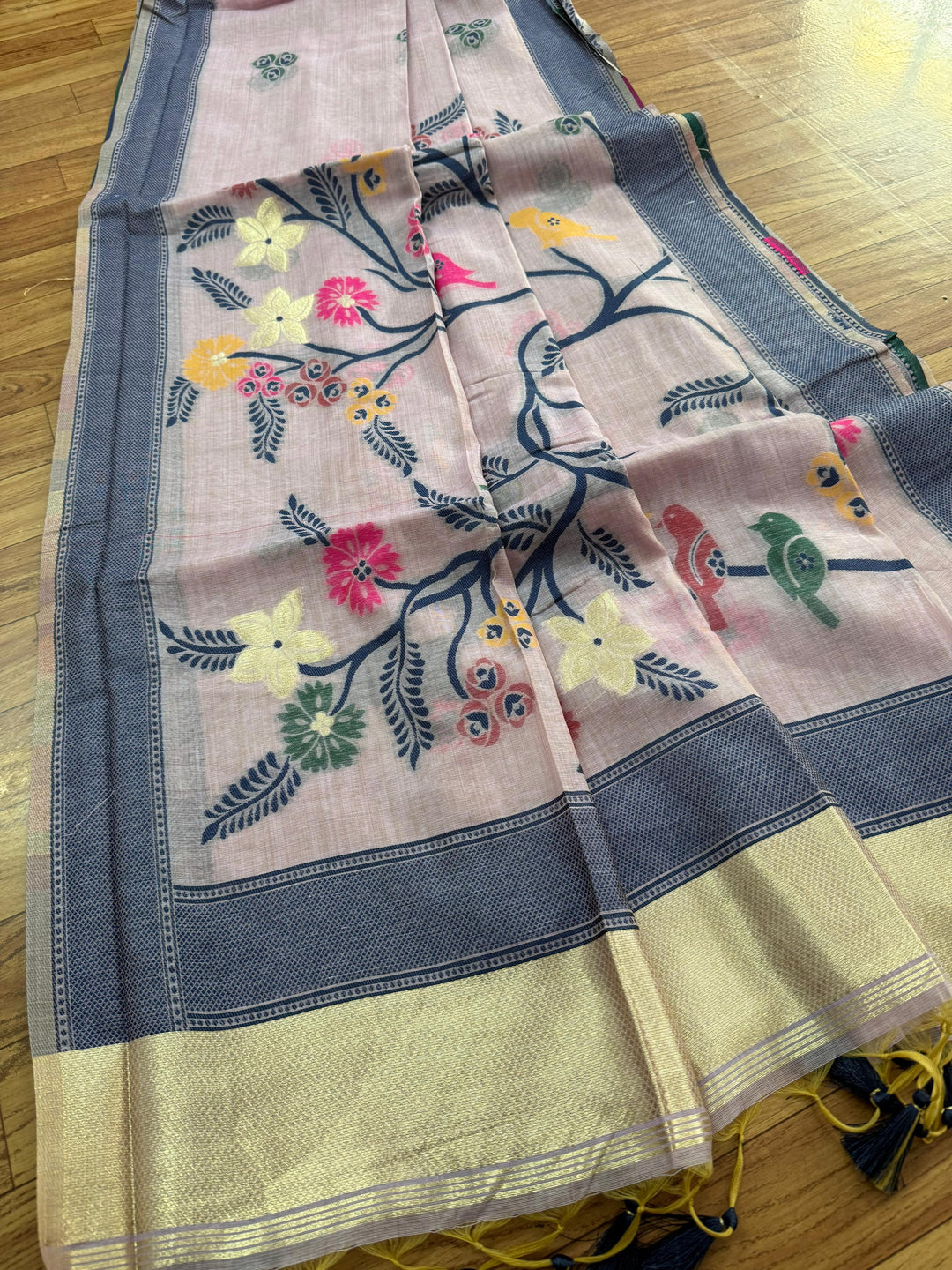 Dawn of Calm Muga Silk Saree