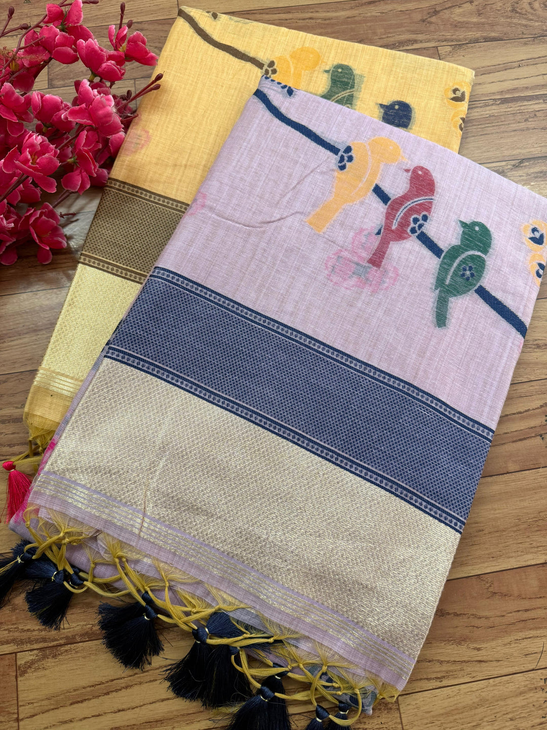 Dawn of Calm Muga Silk Saree