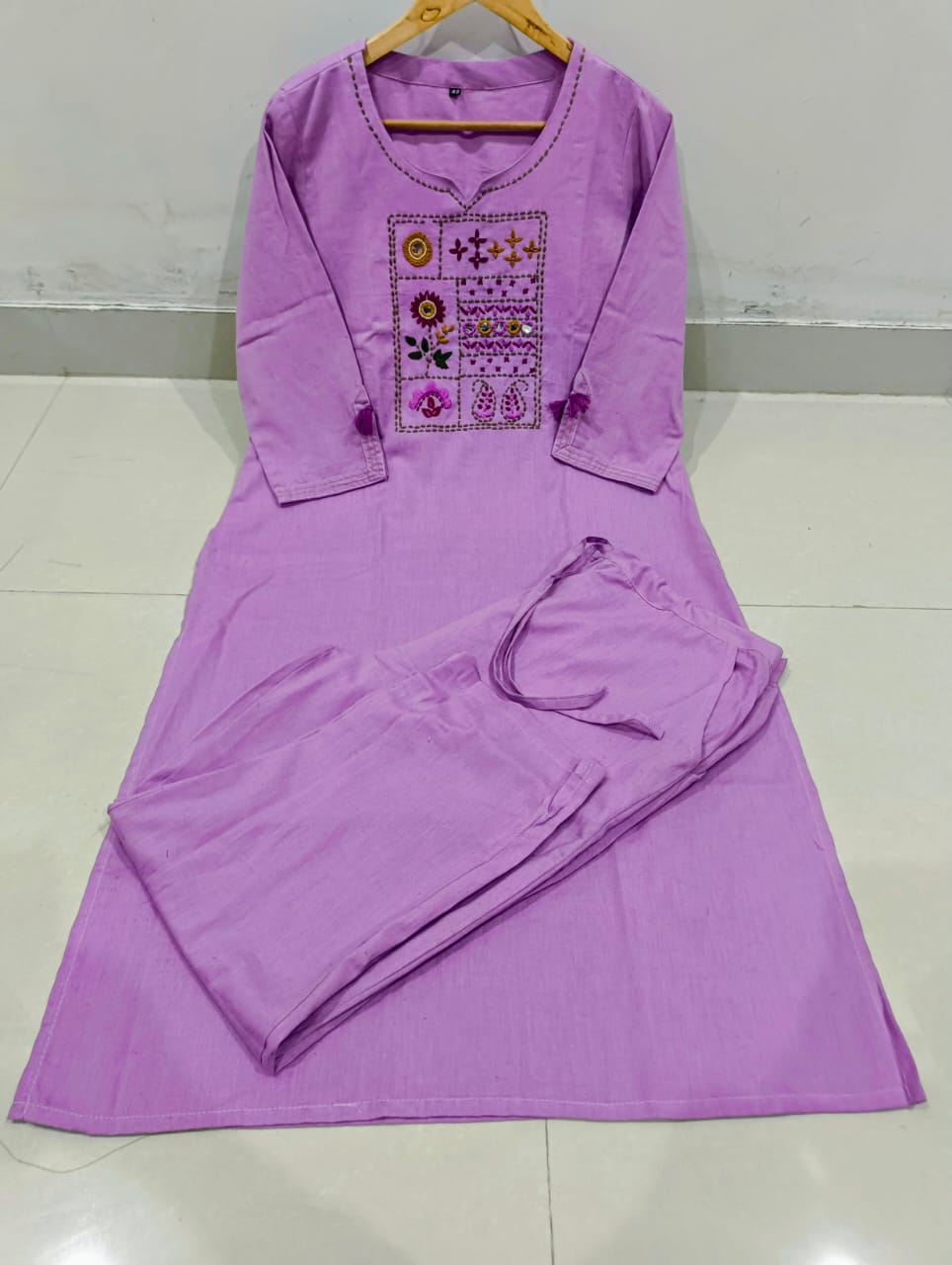 Light of Harmony Cotton Kurti Set