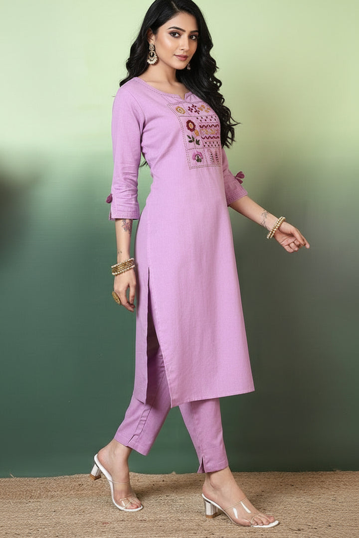 Light of Harmony Cotton Kurti Set