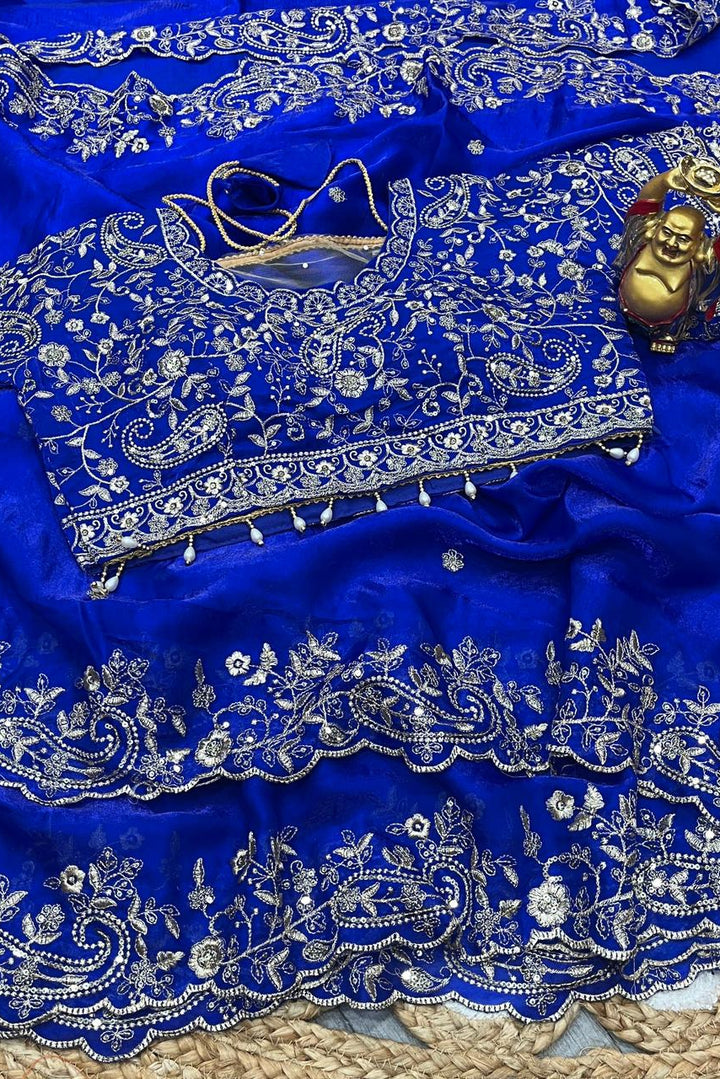 light Leaf Fancy Space Silk Saree