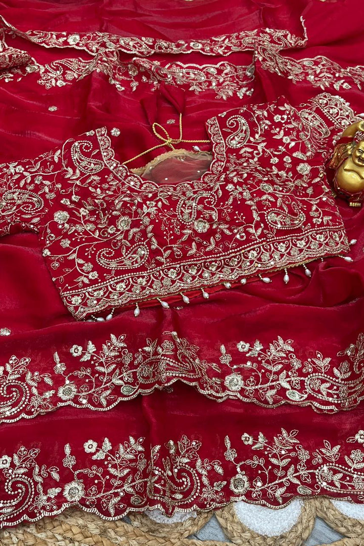 light Leaf Fancy Space Silk Saree