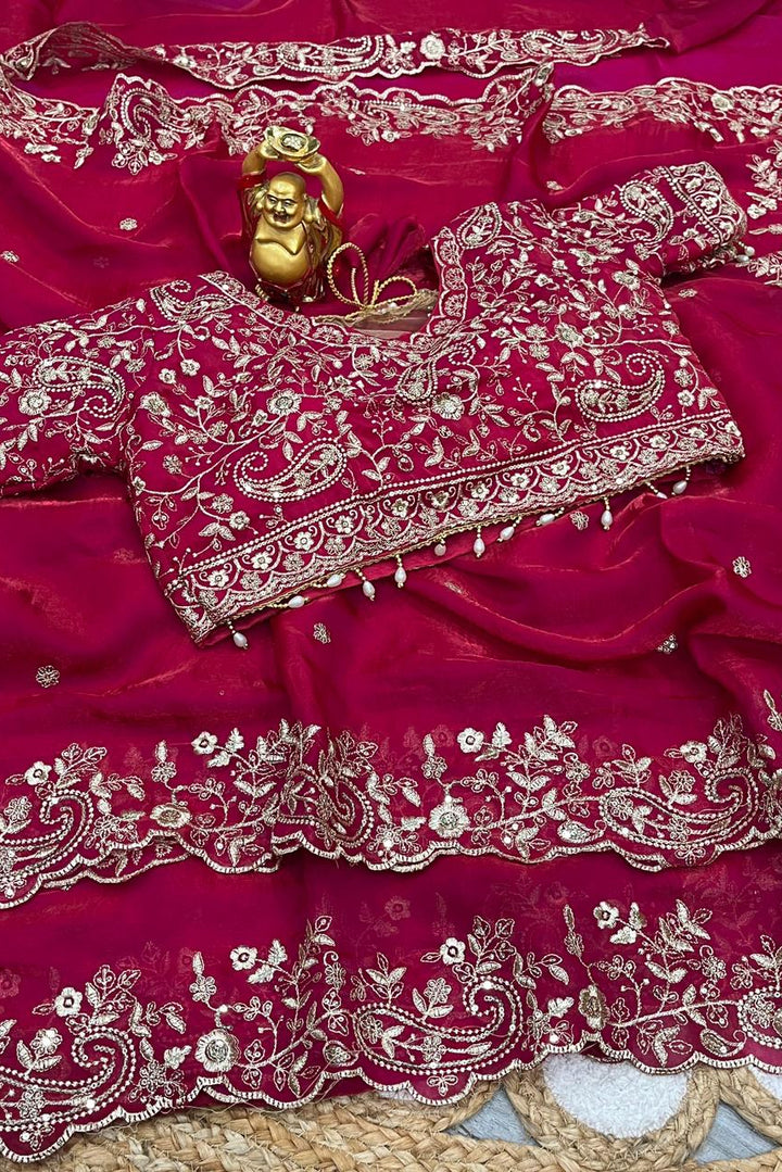 light Leaf Fancy Space Silk Saree