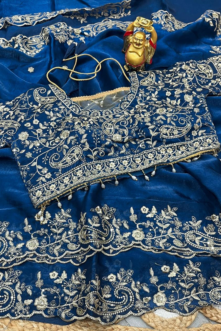 light Leaf Fancy Space Silk Saree