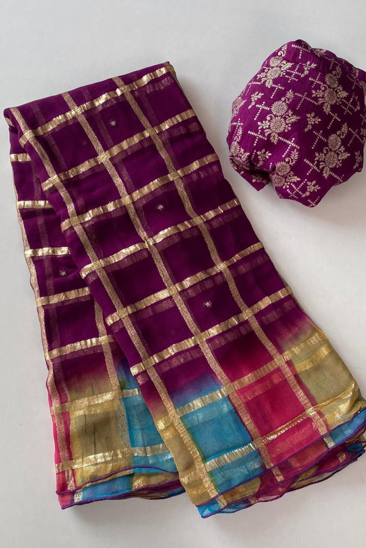 Gleaming Canopy Viscose Georgette Saree