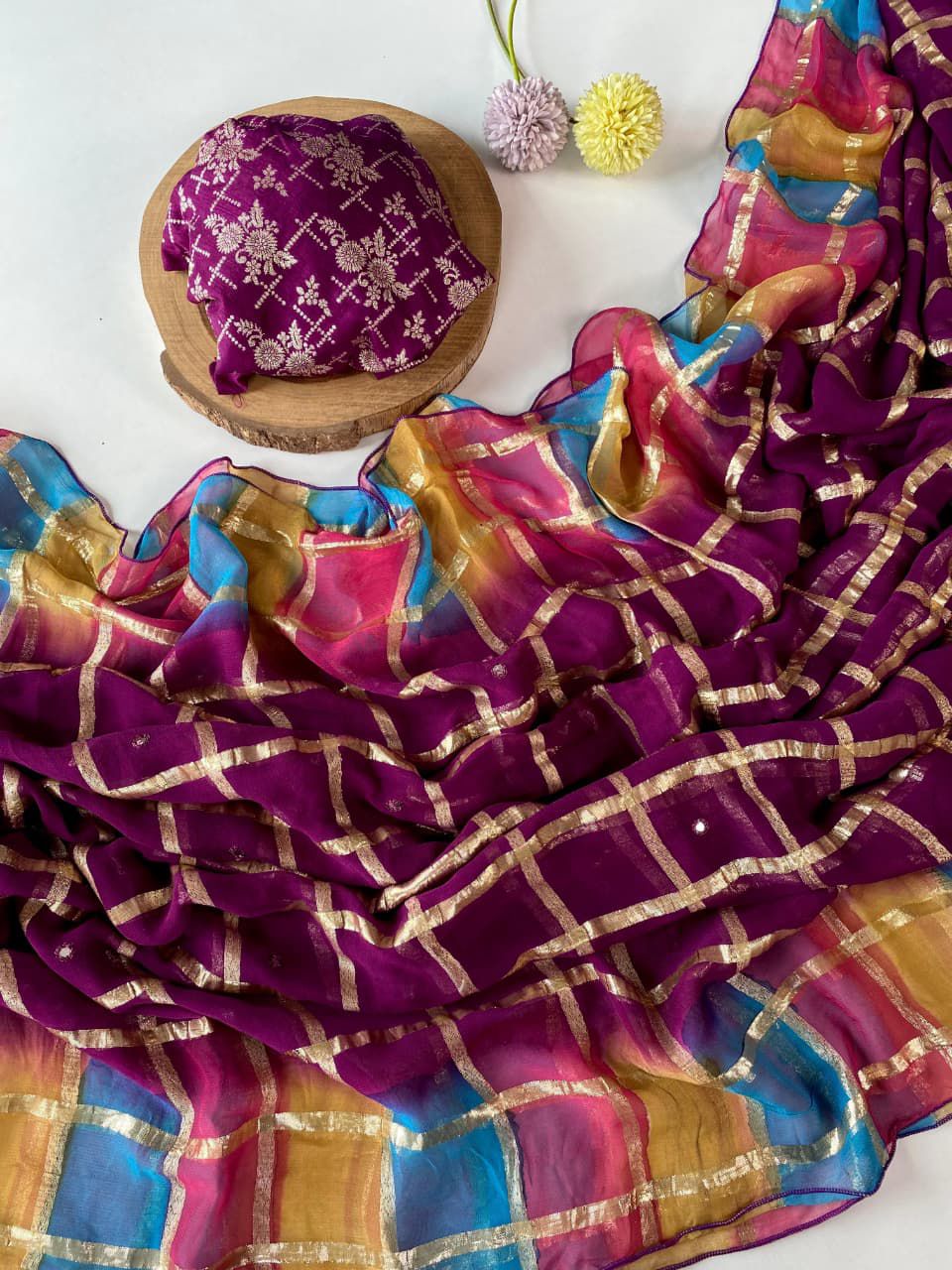 Gleaming Canopy Viscose Georgette Saree