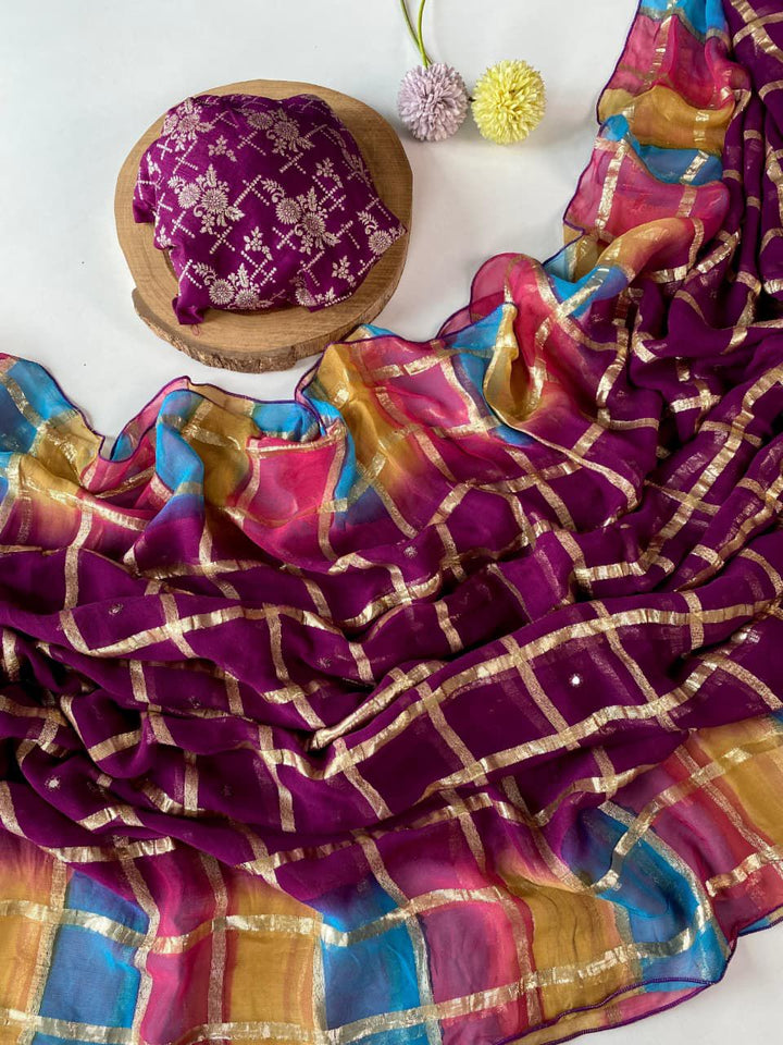 Gleaming Canopy Viscose Georgette Saree