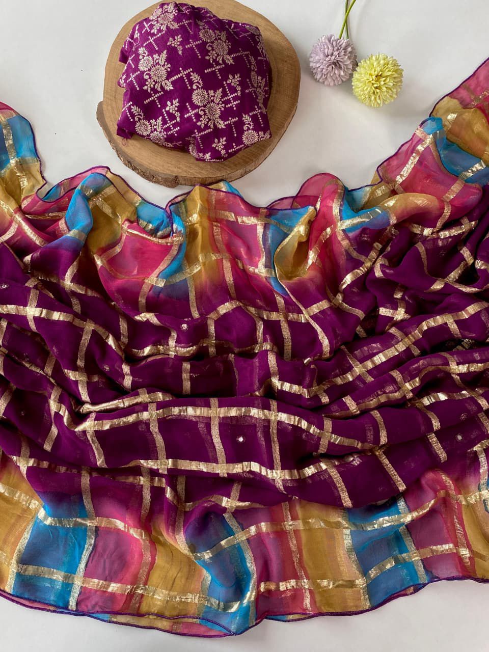 Gleaming Canopy Viscose Georgette Saree