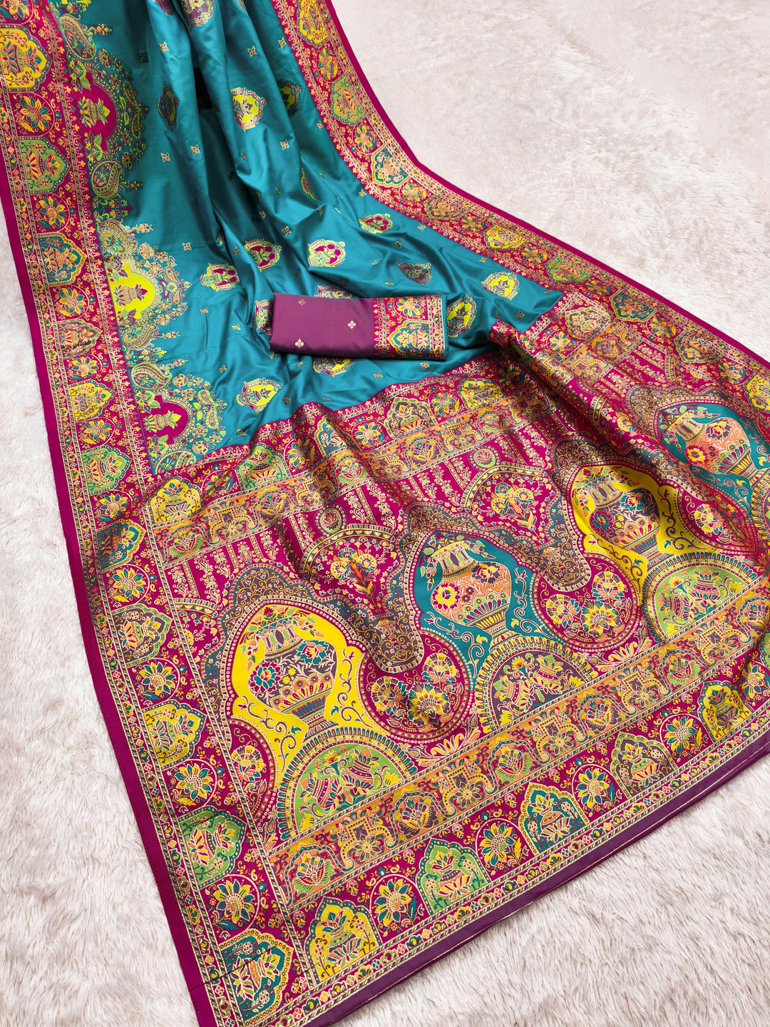Exclusive Pashmina Paithani Silk Saree