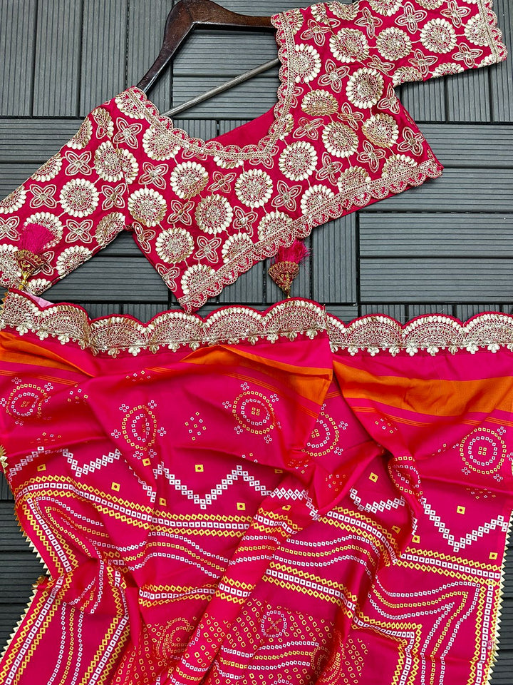 Bold Fusion Chinnon Silk Lehenga