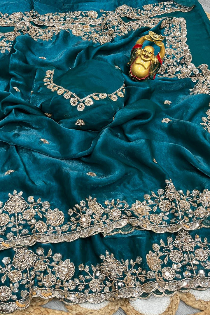 Frame Of Glow Fancy Space Silk Saree