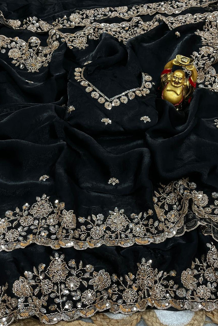 Frame Of Glow Fancy Space Silk Saree