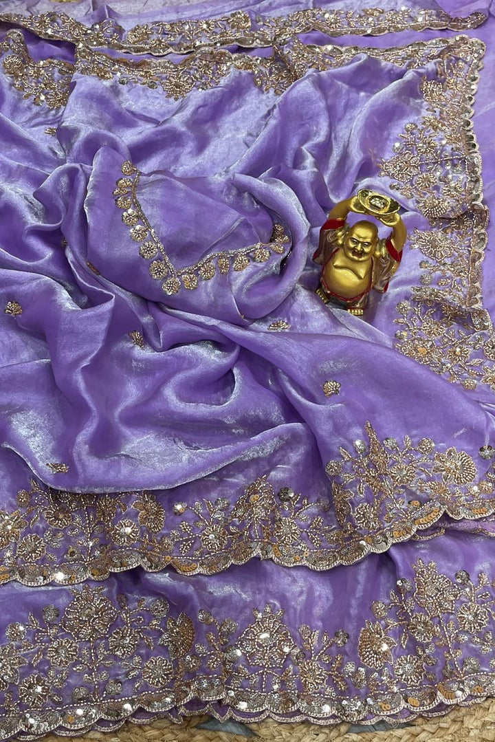 Frame Of Glow Fancy Space Silk Saree