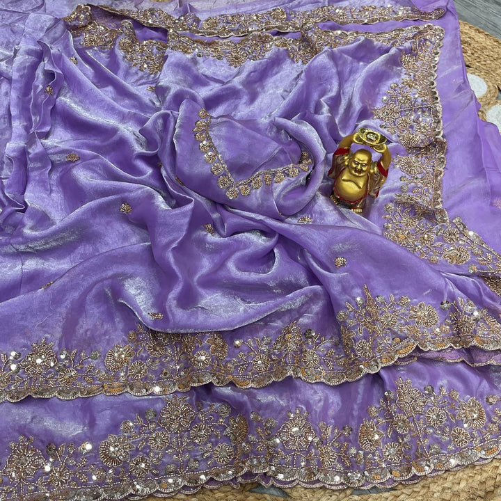 Frame Of Glow Fancy Space Silk Saree