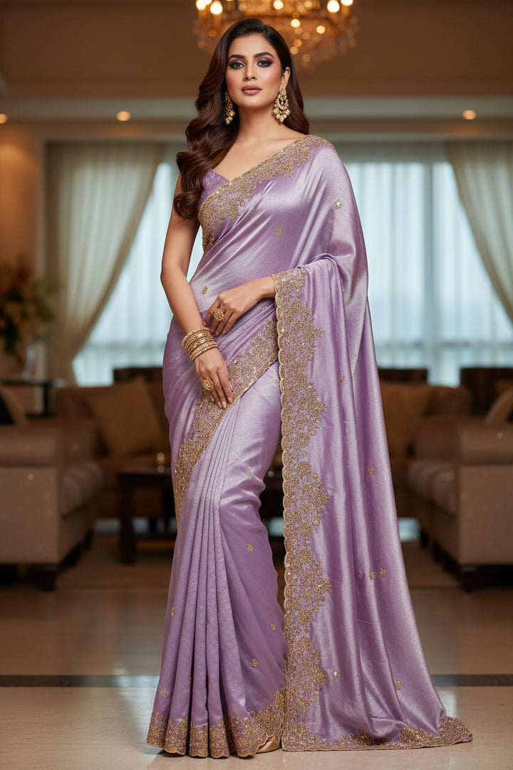 Frame Of Glow Fancy Space Silk Saree