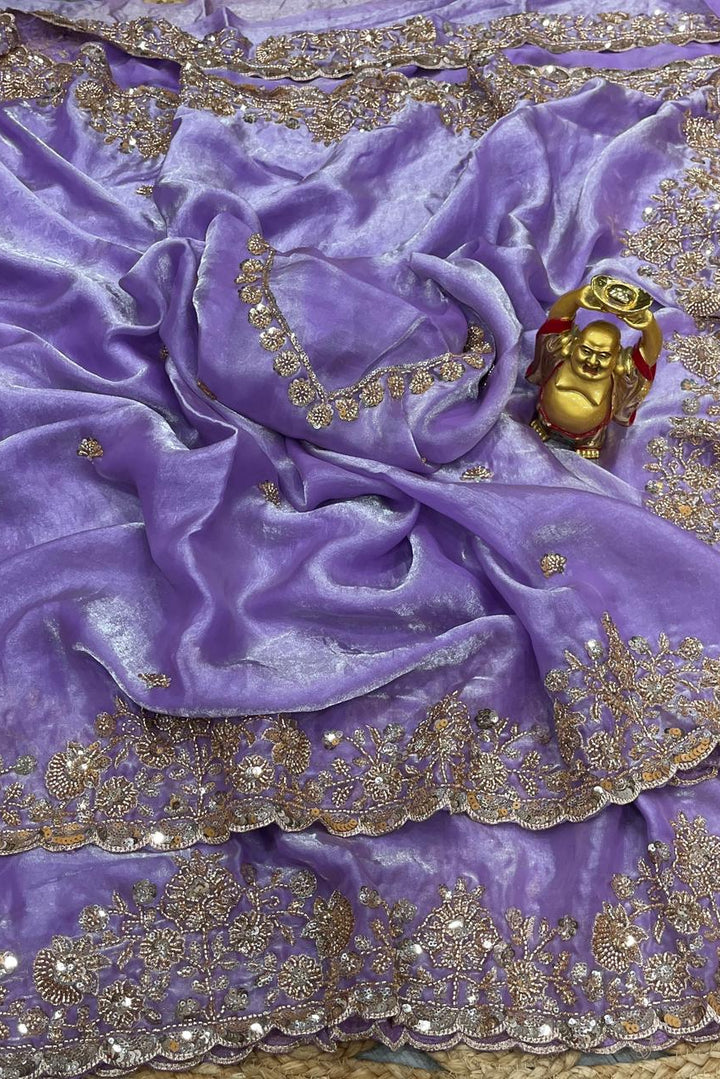 Frame Of Glow Fancy Space Silk Saree