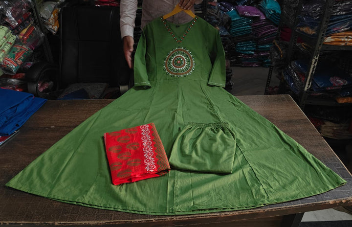 Elite Ensemble Anarkali Cotton Suit Set