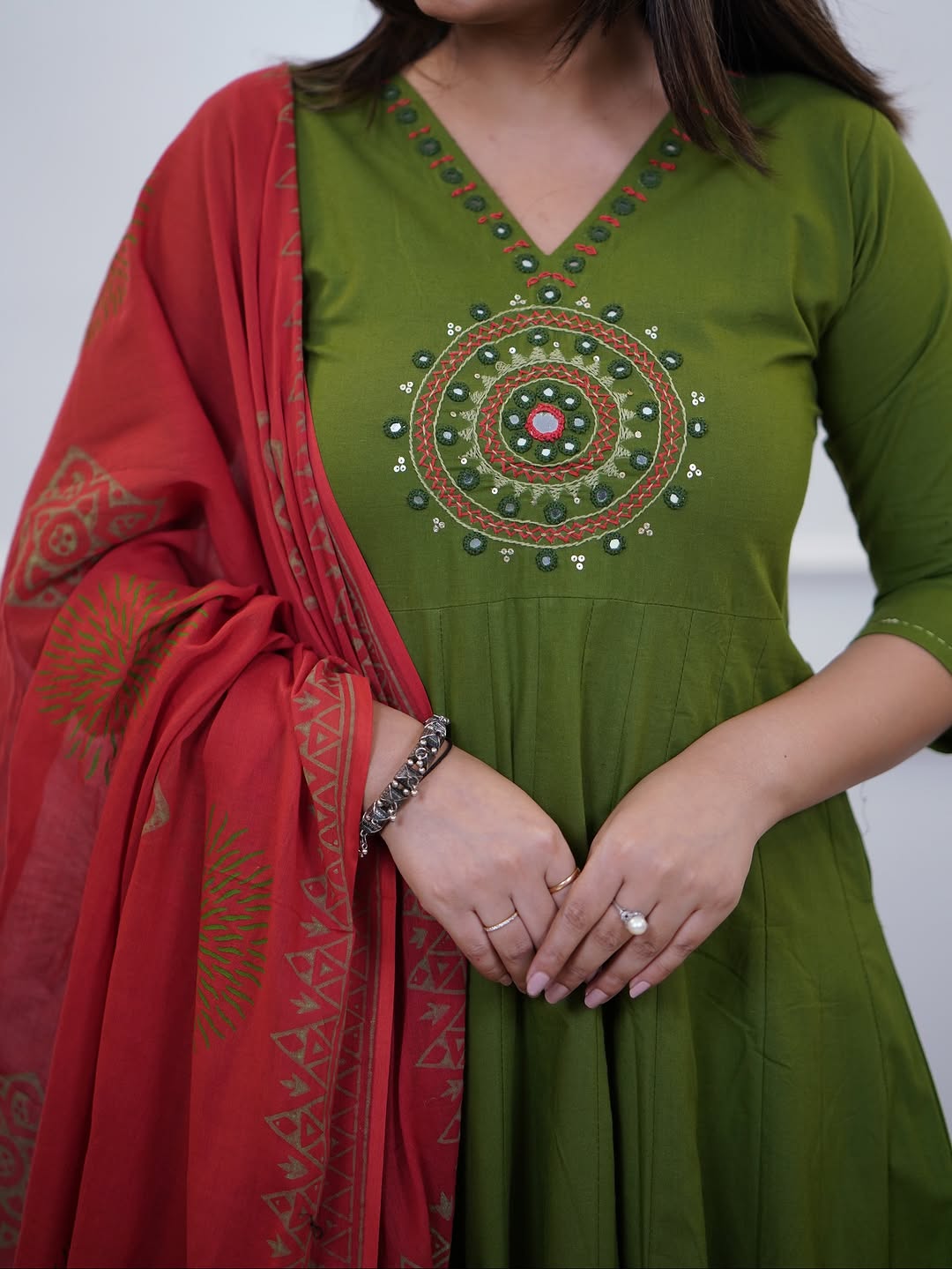 Elite Ensemble Anarkali Cotton Suit Set