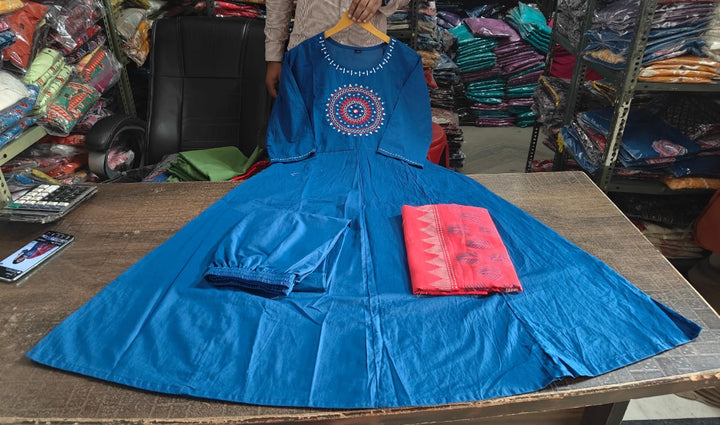 Elite Ensemble Anarkali Cotton Suit Set