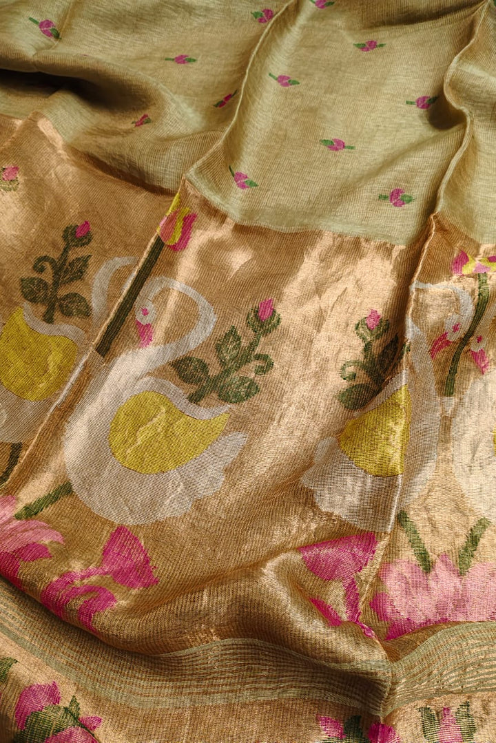 Hriday Dhwani Linen Banarasi Saree