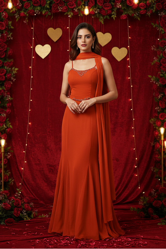 Oh! Valentine Georgette Dress
