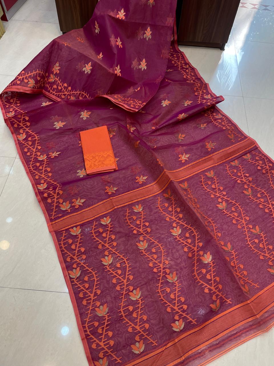 Tulir Taan Cotton Jamdani Saree