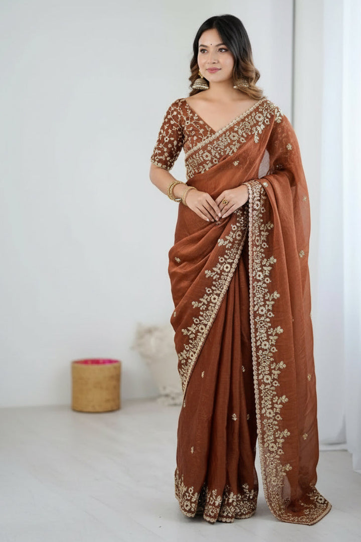 Silent Promise Partywear Chiffon Saree