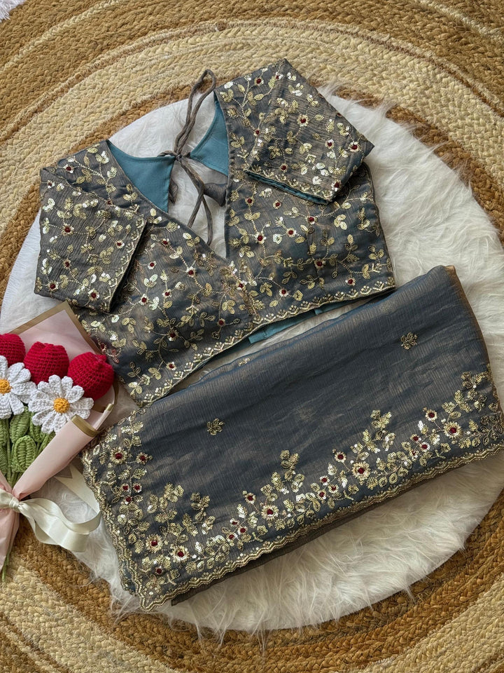 Silent Promise Partywear Chiffon Saree