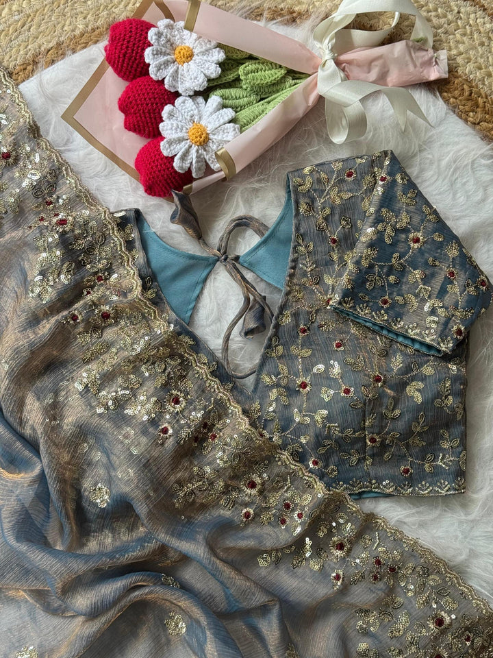 Silent Promise Partywear Chiffon Saree