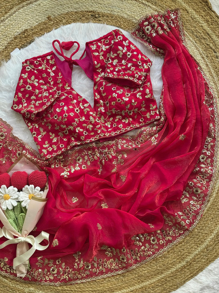 Silent Promise Partywear Chiffon Saree