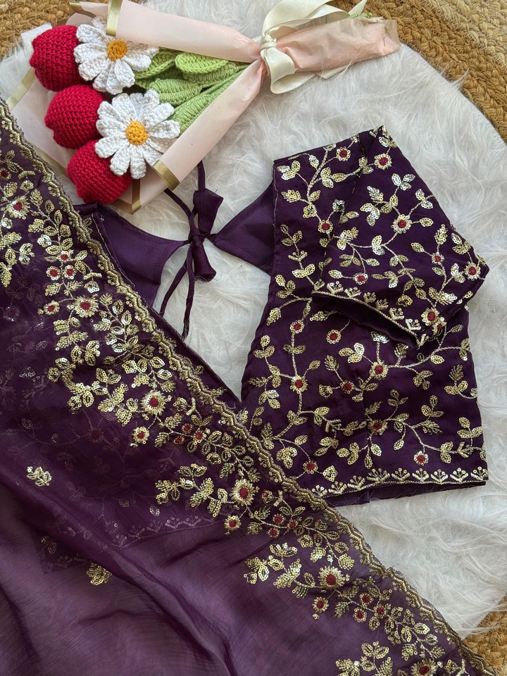 Silent Promise Partywear Chiffon Saree