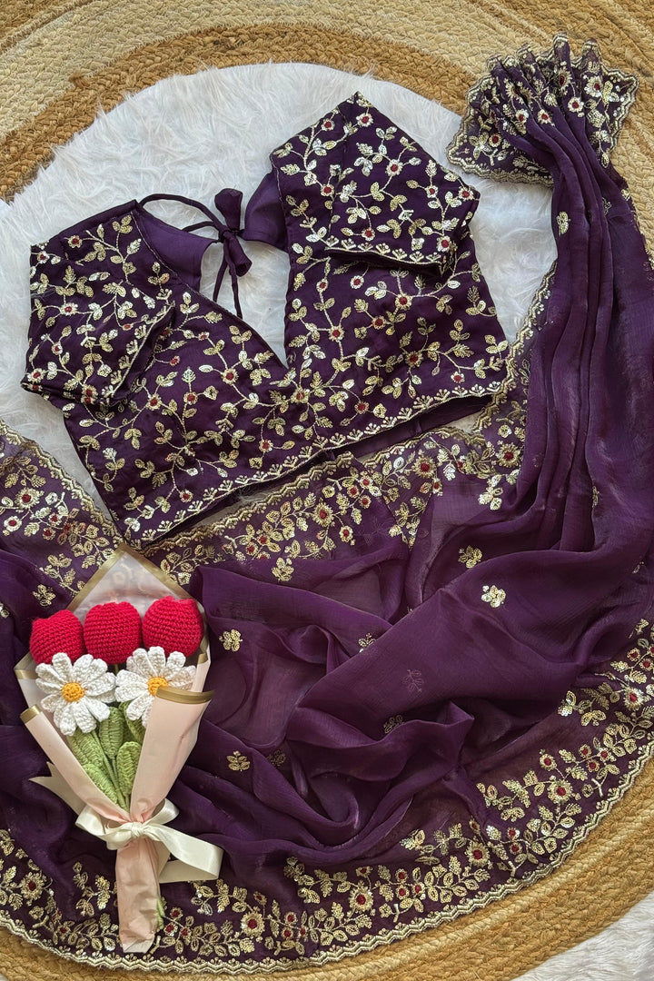 Silent Promise Partywear Chiffon Saree