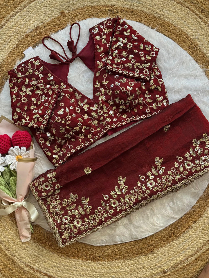 Silent Promise Partywear Chiffon Saree