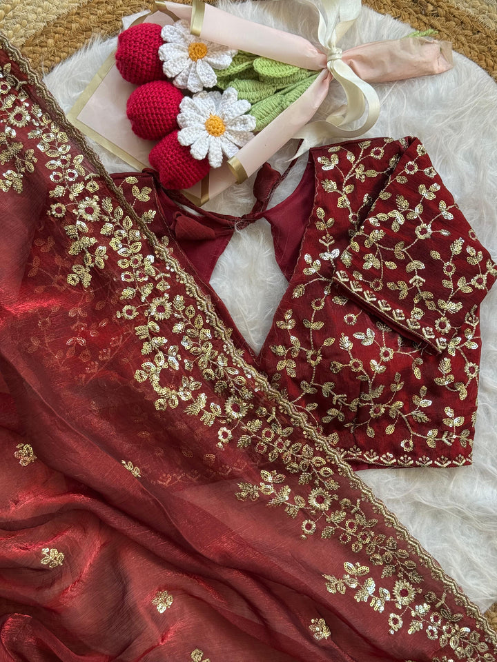 Silent Promise Partywear Chiffon Saree