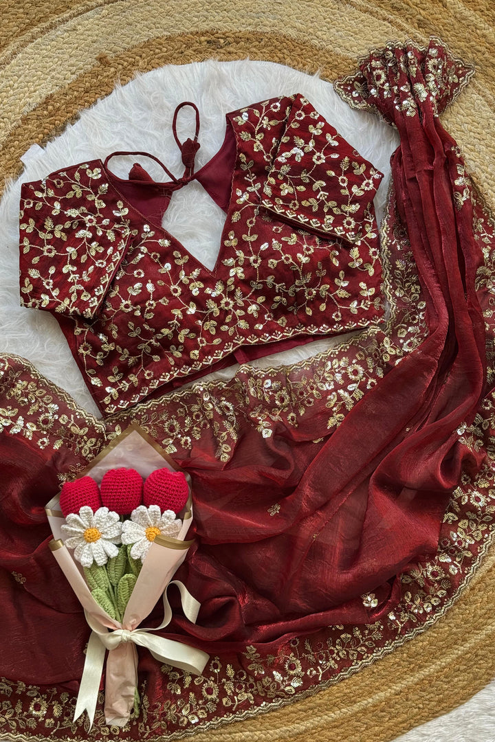 Silent Promise Partywear Chiffon Saree