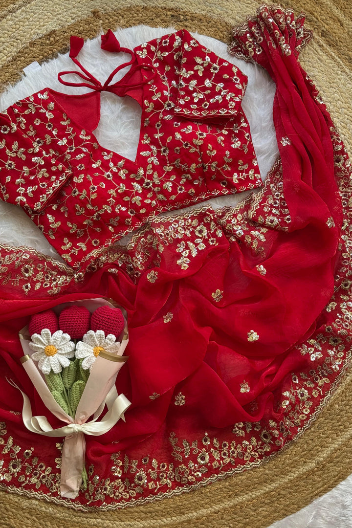 Silent Promise Partywear Chiffon Saree