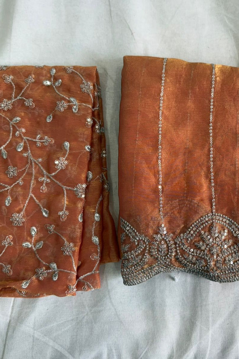 Aalaya Designer Chiffon Embroidery Silk Saree