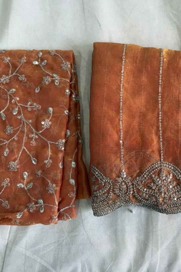 Aalaya Designer Chiffon Embroidery Silk Saree