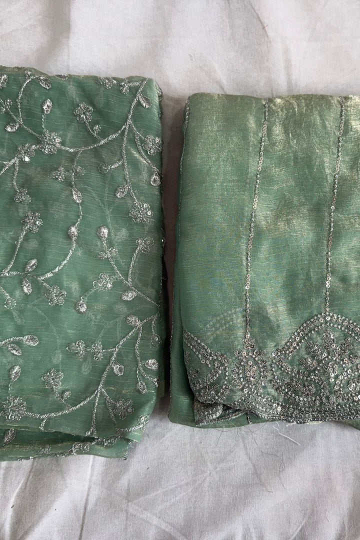 Aalaya Designer Chiffon Embroidery Silk Saree