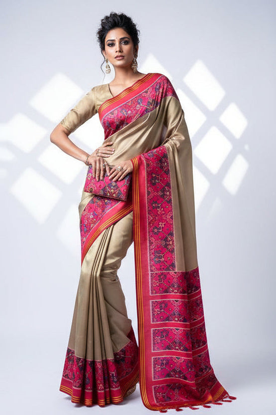 Rajrangini Patola Tussar Silk Saree