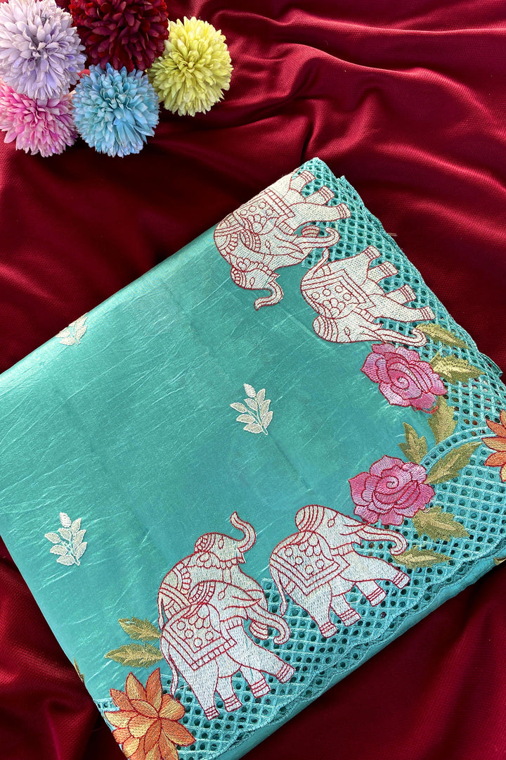 Desert Rose Fancy Tussar Silk Saree