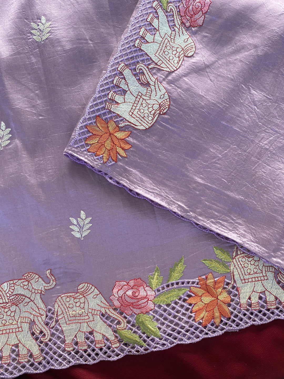 Desert Rose Fancy Tussar Silk Saree