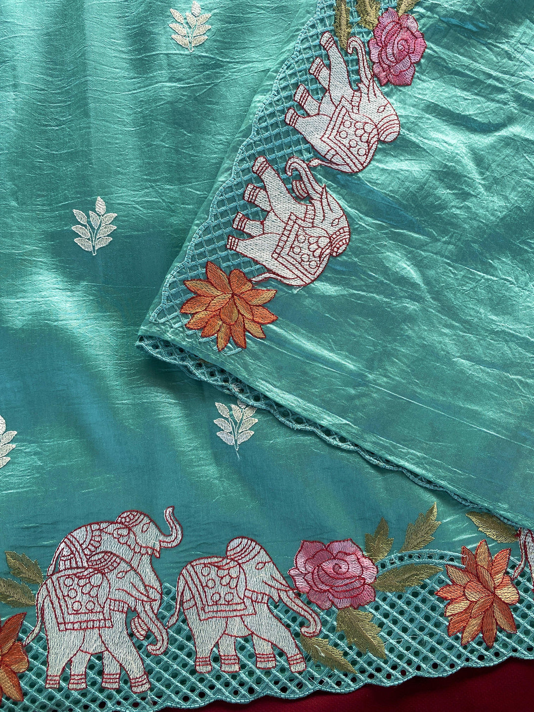 Desert Rose Fancy Tussar Silk Saree