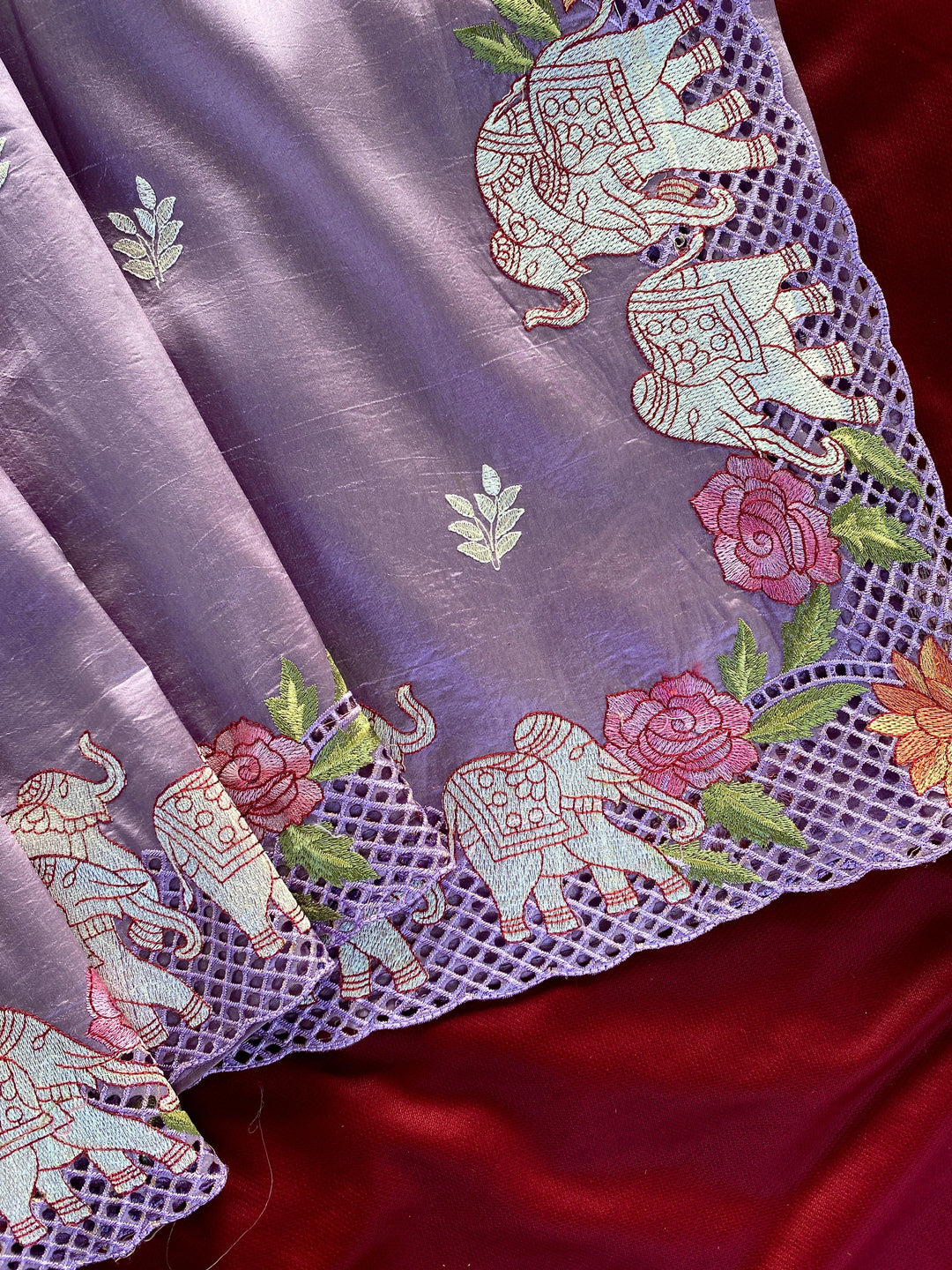 Desert Rose Fancy Tussar Silk Saree